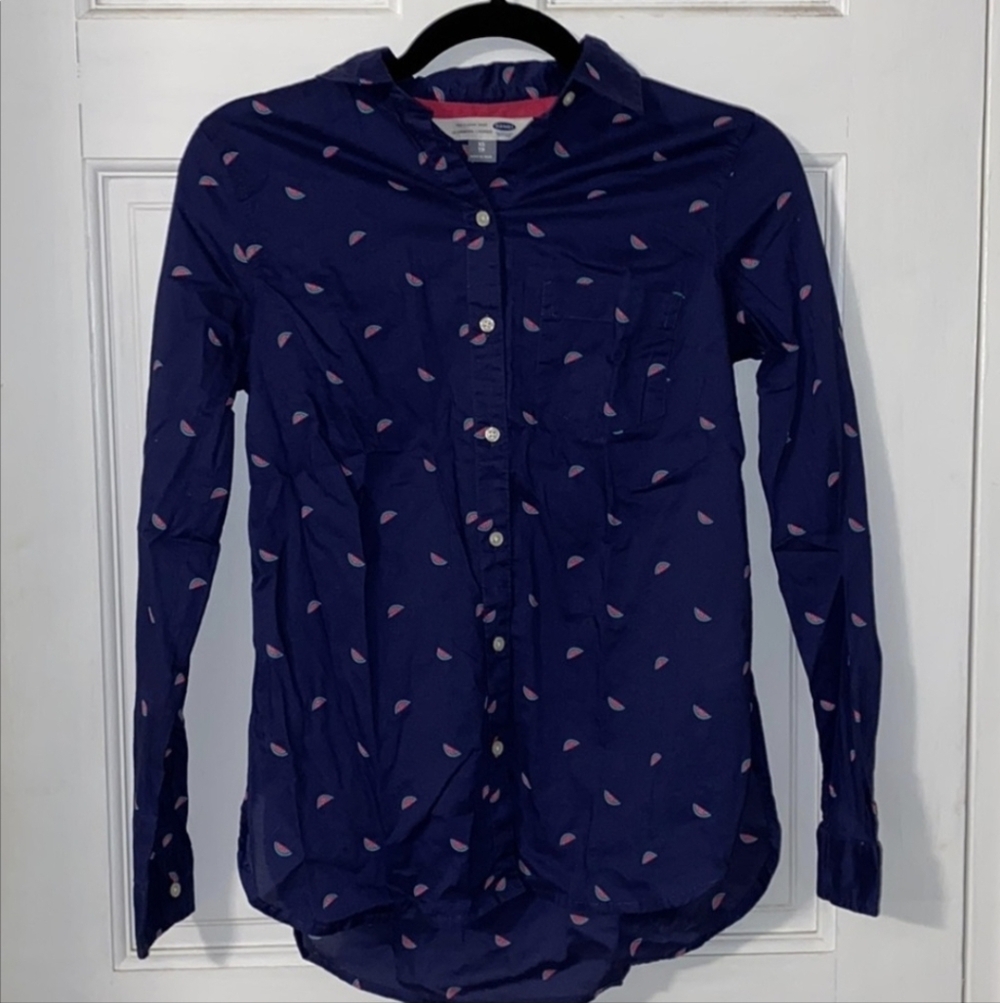 Old Navy Watermelon Button-down Shirt